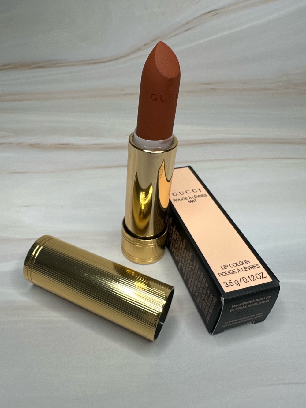 Gucci Rouge à Lèvres Mat Lipstick 308 Lucky Dark Orange new w/ Box